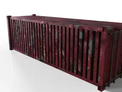 Old Container Low-poly 3D model
