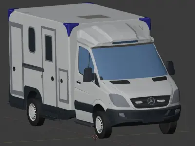 Ambulance Sprinter DUTCH Low-poly 3D model