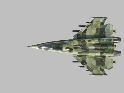 Fighter russian jet 3D model