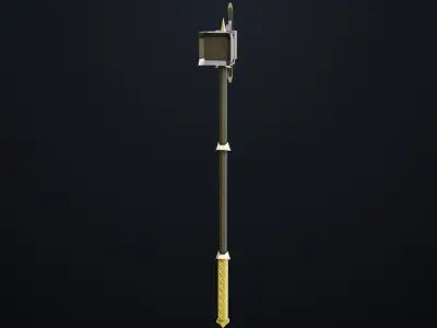 Battle Hammer 07 All PBR Unity UE V-Ray Textures Included Low-poly 3D model