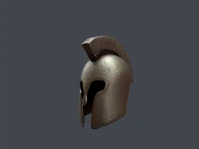 Stylized Low-Poly Helmet Free low-poly 3D model