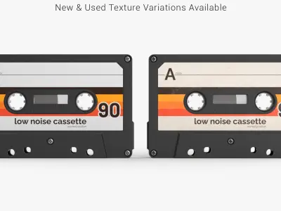 Cassette Tape - 70s A 3D model