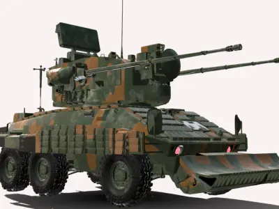 ee9 cascavel 6x6 engesa Low-poly 3D model