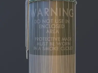 Green M18 Smoke Grenade USA PBR VR  AR  Games 3D model
