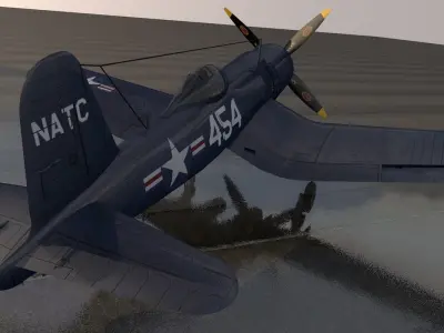 Goodyear F2G-1 Super Corsair 3D model