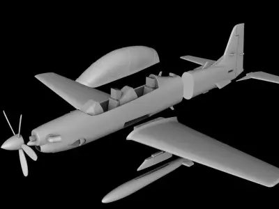 EMB-314 EMBRAER SUPER TUCANO SCALE 1-48 Ready to Print 3D print model