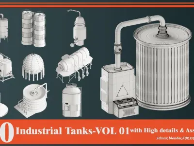 Industrial Tanks VOL-01 3D model