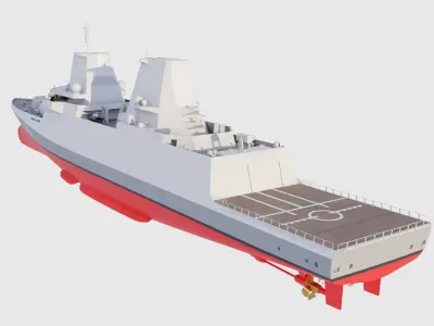 frigate F126 3D model