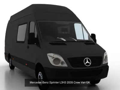 Mercedes Benz Sprinter L3H3 2009 Collection UK 3D Model Pack