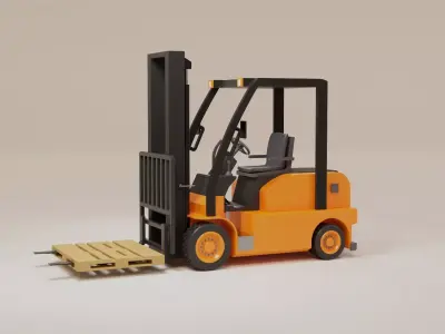 forklift  3D model by MatViz
