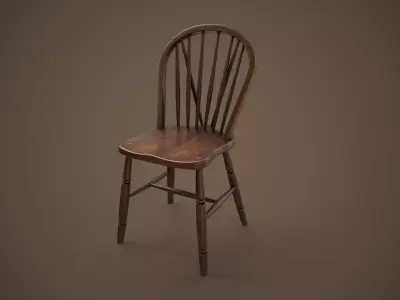 Vintage chair Low-poly 3D model order