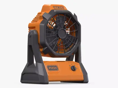 Jobsite Fan Low-poly 3D model