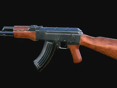 AK-47 PBR ak - rifle Low-poly 3D model