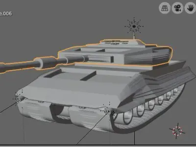 war tank for games 3D model