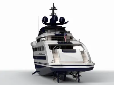 Willie Star Luxury Yacht Dynamic Simulation 3D model