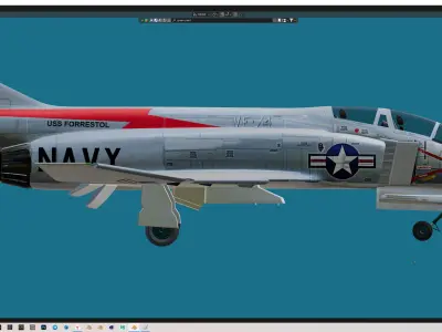 F-4E fighter Free 3D model