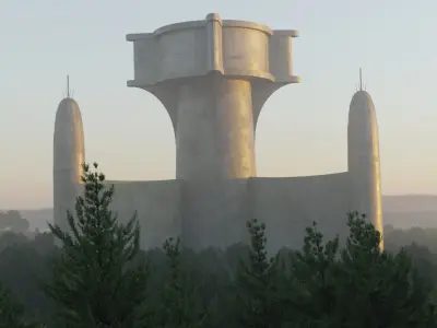 Jedi outpost Low-poly 3D model