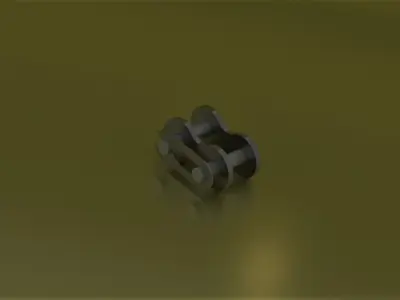 Roller chain rs 60 and link 3D model