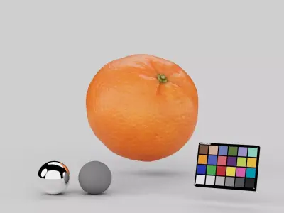 Mandarin Fruit 3D model