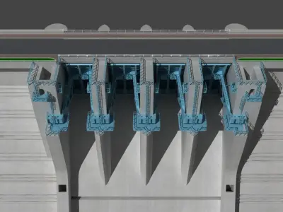 Dam Sluice gate 3D model