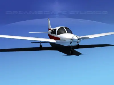 Piper Warrior II 3D model 13