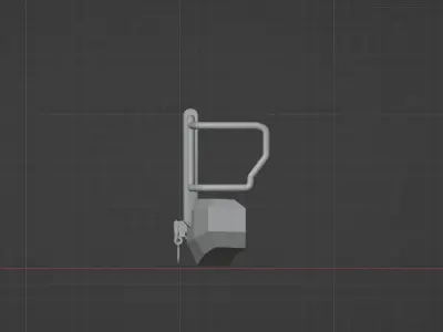 Aftermarket bumper Low-poly 3D model