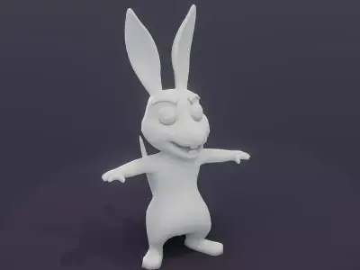 Cartoon Kangaroo Rigged Base Mesh 3D Model Free 3D model