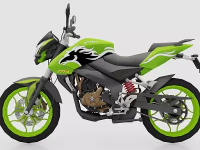 pulsar200ns motorcycle Low-poly 3D model