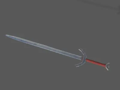 realistic sword Free low-poly 3D model