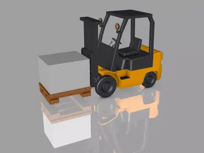 3D Forklift truck Free 3D model