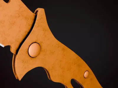 Knife 3 F Low-poly 3D model