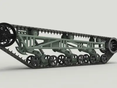 Track armoured vehicle 3D model