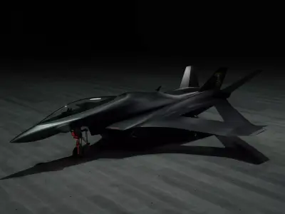 ZA Viper Multirole Strike Fighter Jet  Low-poly 3D model
