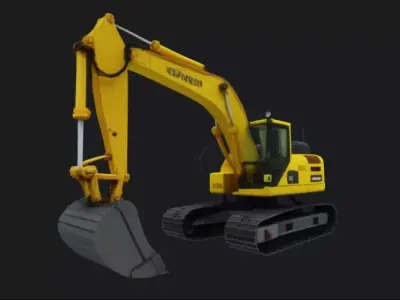 Hydraulic Excavator 3D Model 3D model