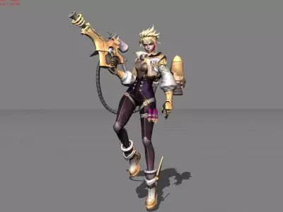Jet Archer Kimmi Hoverjet Outrider Low-poly 3D model