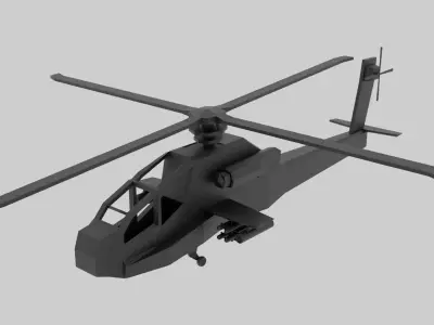 AH-64 Apache Helicopter 3D model