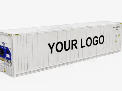 40ft GENERIC Container Reefer CARRIER- PSD edit 3D model