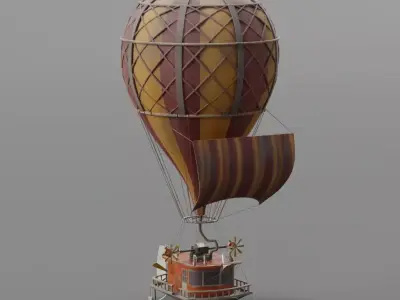 Fantasy Hot Air Ballon Free 3D model