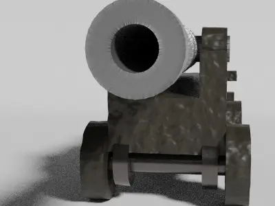 Ship cannon 3D model