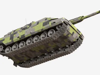 Panther KF51 Main Battle Tank Low-poly 3D model