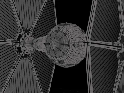 TIE starfighter Star Wars 3D model