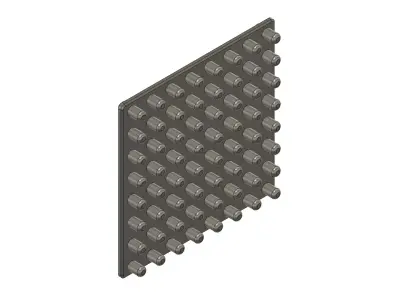 Bumps plate small size 3D model