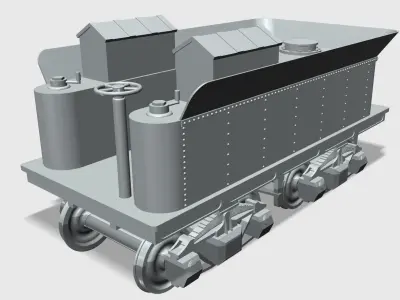 Jupiter Steam Locomotive 3D Print Model Kit Multi STL file 3D print model
