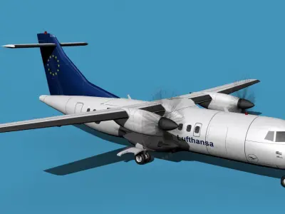 ATR-42-320 Lufthansa Team 3D model