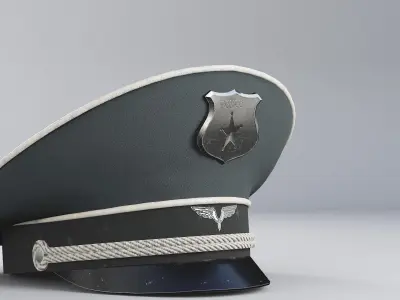 Police Cap Free low-poly 3D model