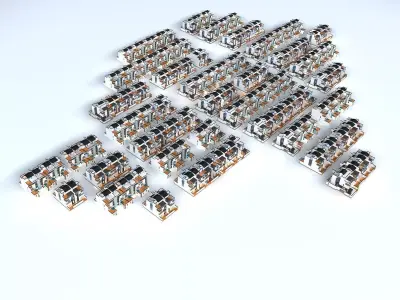 Villa number of boxes 3D model