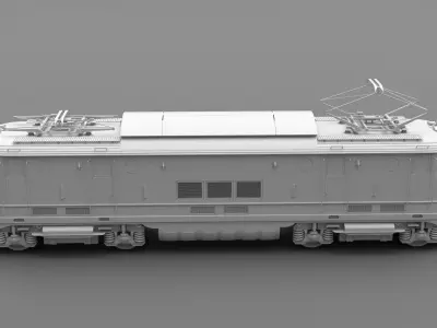 old locomotive train model only 3D model
