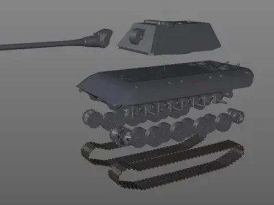 E-100 German Super heavy tank Free 3D model