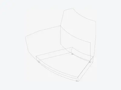 Seating - Contemporary - Blume - Type - Closing - Back - Round Low-poly 3D model purchase