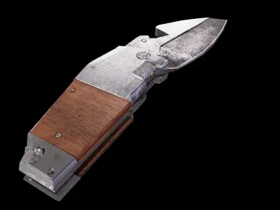Survival Knife Low-poly 3D model get